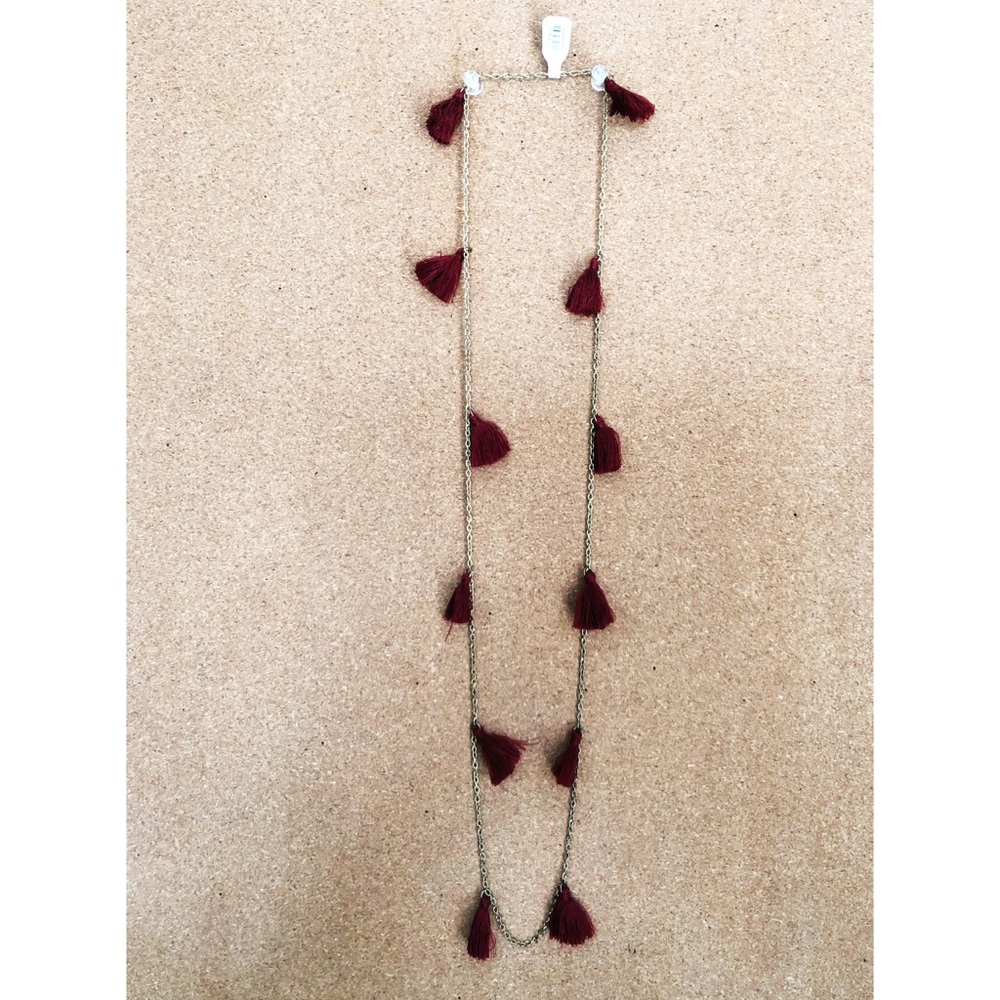 Long tassel necklace
